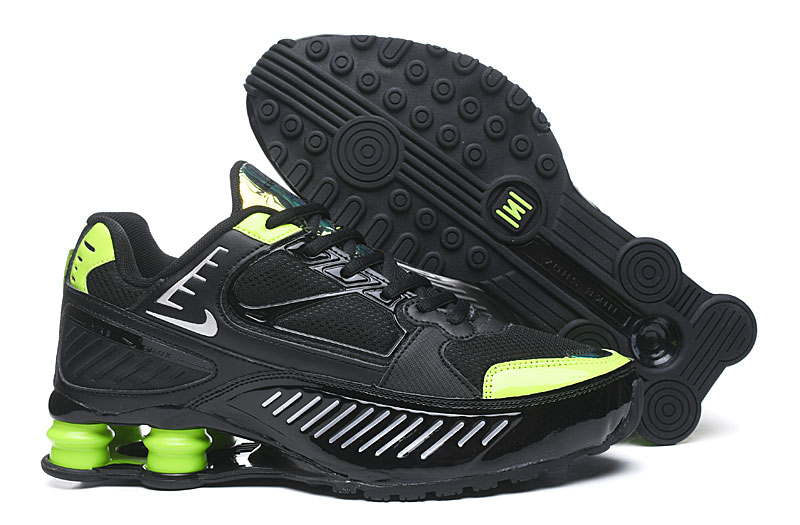 New 2020 Nike Shox R4 Black Geen Shoes